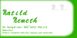 matild nemeth business card